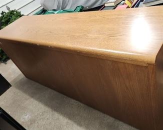 mid century credenza, finished back