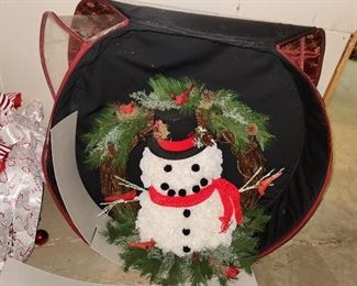 large wreaths and wreath containers, new, by Frontgate