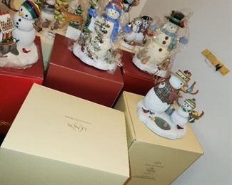Lenox Christmas pieces, most new-in-box