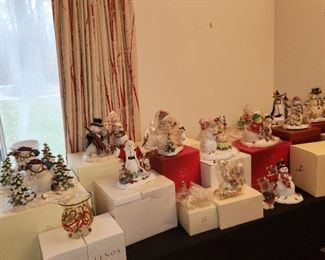 Lenox Christmas pieces, most new-in-box