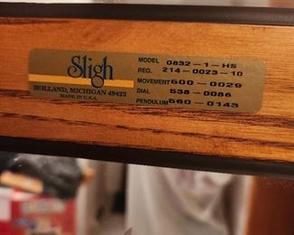 working Grandfather clock by Sligh