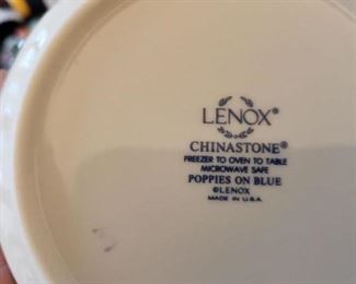 Lenox Poppies on Blue china