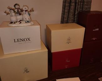Lenox Christmas pieces, most new-in-box