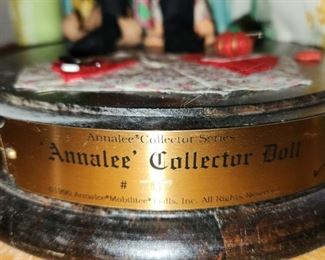 Annalee Collector Doll with wooden base and glass globe top (not pictured)