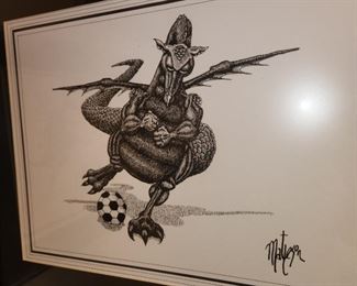 framed, signed DragonStuff by  Matteson