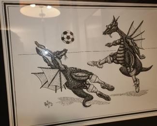 framed, signed DragonStuff by  Matteson