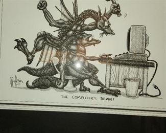 framed, signed DragonStuff by  Matteson