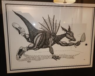 framed, signed DragonStuff by  Matteson