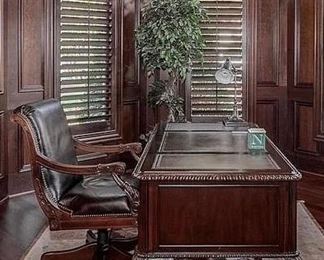 Hooker desk & leather chair