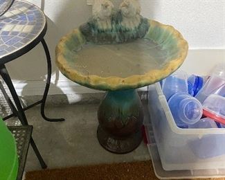 Ceramic bird bath