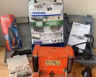 Dremel 300 Series, Weller Soldering Iron, K-Mart Bench Grinder, & More https://ctbids.com/estate-sale/18696/item/1886131