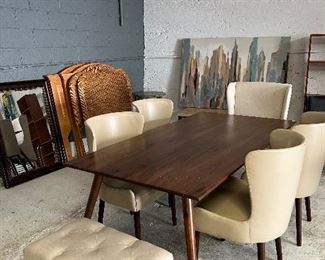 Walnut Table MCM Style