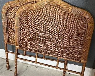 Wicker twin bed headboards