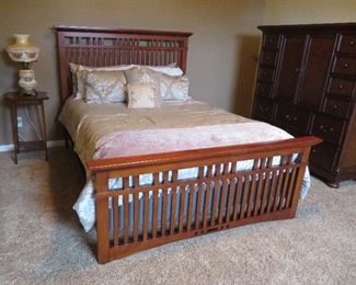 Mission style queen size bed
