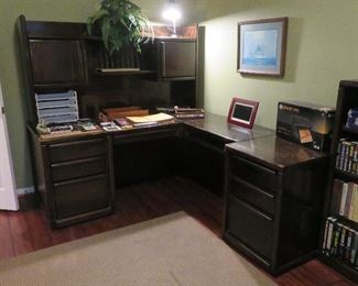 Oakcrafters desk with file cabinet