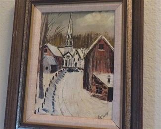 One of several original small paintings signed REWH