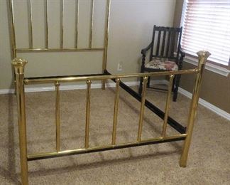 Full size brass bed