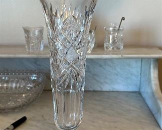 Fine ABP cut glass vase 
