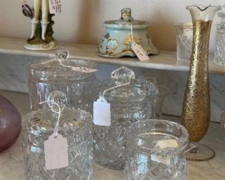 Crystal Bisquit jars 
