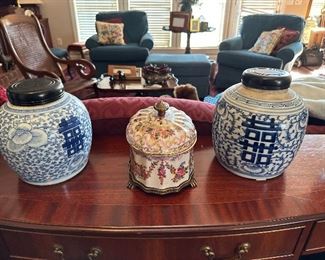 Antique Chinese Happiness Jars