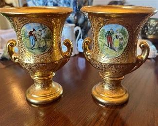 22kt decorated small urns