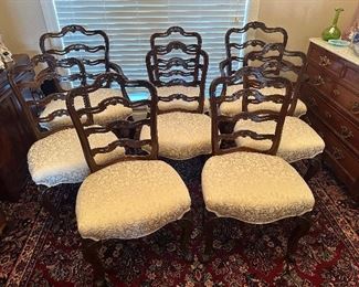 Set of 8 Georgian Ribbon back dining chairs