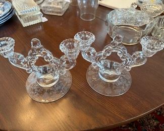 Rosepoint candle holders