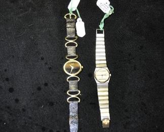 LADIES WATCHES - 18K PIAGET (1970'S)  WITH LEATHER BAND  -  SS CONCORD