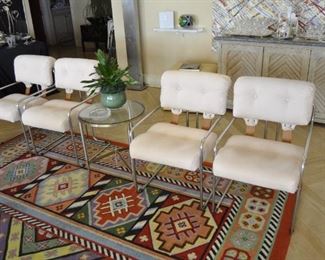 Set of 4 chairs .  Guido Faleschini Tucroma Chairs by i4 Mariani for Pace