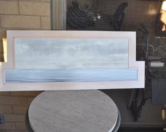 MICHAEL MAZUR MONOTYPE ON SILK & ACRYLIC.  TITLE:  THE SWELL 1990.  Asking price:  $1,400 obo