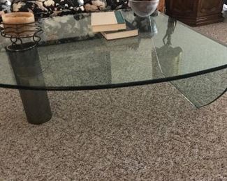 Modern glass coffee table, sofa & console table