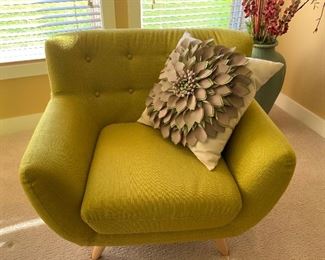 Modway Remark mid century chairs.   Color Wheatgrass