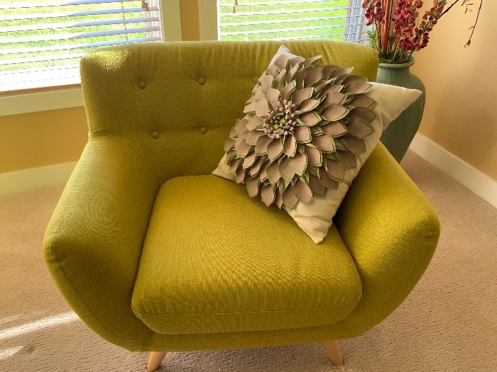 Modway Remark mid century chairs.   Color Wheatgrass