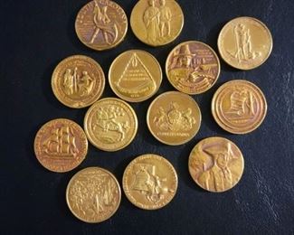 18k Gold Coin Collection 13 Original States (Only 250 Ever Made)