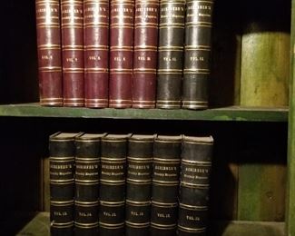 Antique books 1800s.  Scribner's monthly magazine 1870s