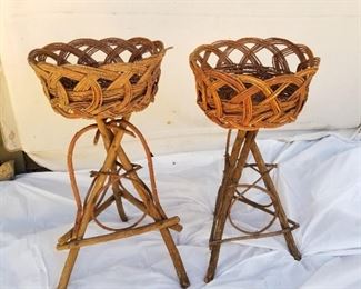 Wicker planters