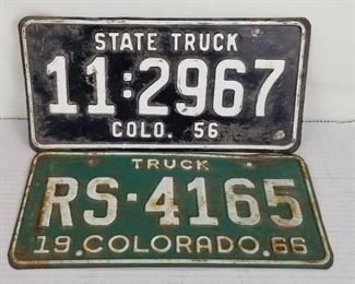 Old license plates