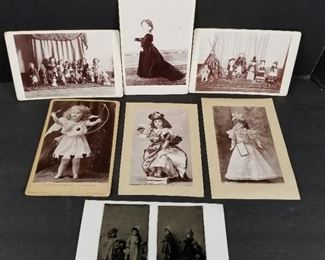 1800s Photos, two tintypes.  Subject: Dolls