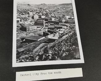 Old photos of Colorado in large scrapbook ~ Central City
