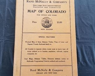 Rand McNally Antique Colorado Map
