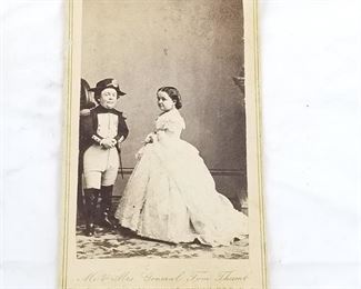 Old Brady Photo of General Tom Thumb and his wife Lavinia