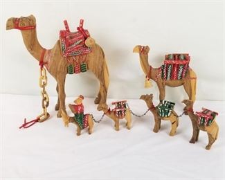 Carved Wooden Camels from Turkey (antique or vintage)