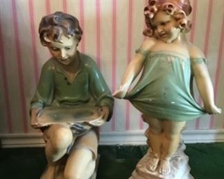 Antique Chalk Figures 