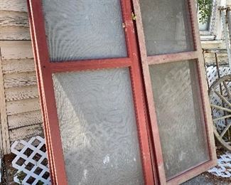 6 large antique screen doors. Sold individually 