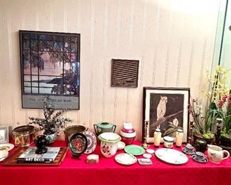 Pottery - Porcelain - Framed Art…..