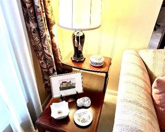 Side Table - Lamp - Framed Art- Porcelain…