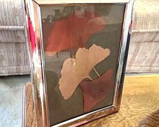 Framed Gingko Leaves from the studio of Frank Lloyd Wright in Oak Park, Illinois 