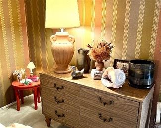 6 Drawer Chest - Lamp - Pottery - Shell….