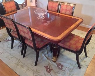 Baker Dining Table & 6 Chairs
