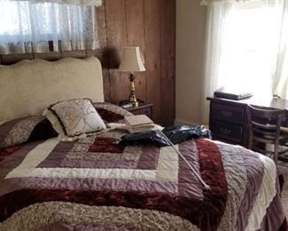 Queen Select comfort bed, bedding, queen headboard